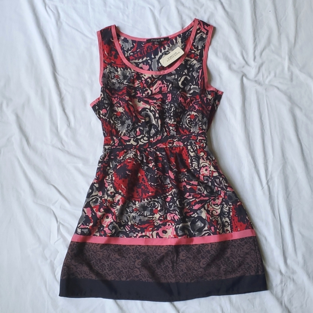 NWT Red/Navy/Pink Short Dress Forever 21